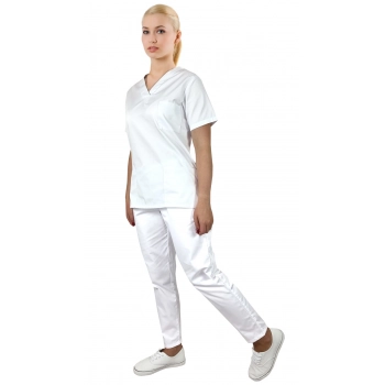Uniform medyczny CLINIC biały roz. 4XL